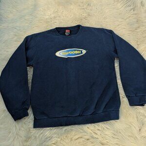 Nike Team 90s Vintage Women's s Blue Swoosh Pullover Sweatshirt Size M